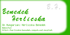 benedek herlicska business card